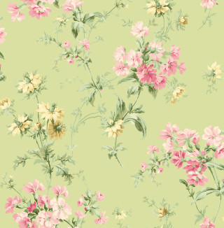 Green flower background pink yellow - free flowers wallpaper for tablet