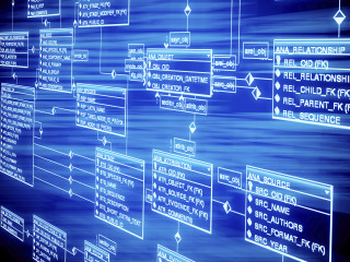 Blue background flow diagrams collection - complexity free wallpaper