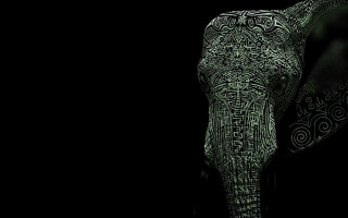 Elephant intricate designs trunk night 2 - an elephant free wallpaper