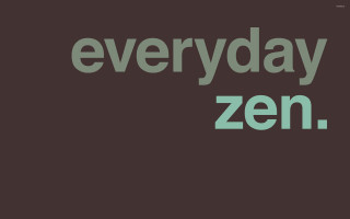 Everyday zen green white text - vector curve free wallpaper