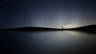 Person hill sky light beam - brazier free wallpaper