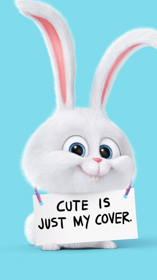 White rabbit holding sign cute - cute free wallpaper for mobile