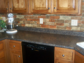 Kitchen brick wall dishwasher mosaic - a sink free wallpaper