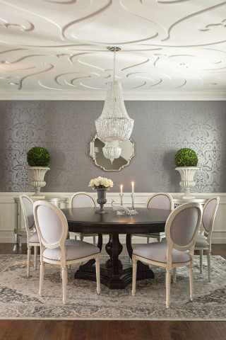 Dining room chandelier table chairs 4 - dining free wallpaper