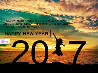 Person jumping sunset happy new - a happy new year free wallpaper
