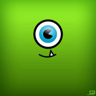 Green background blue eye black - a blue eye free wallpaper for tablet