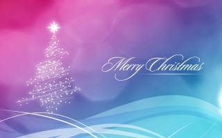 Christmas tree star blue pink 2 - a christmas tree free wallpaper