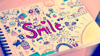 Notebook smile doodles art colorful - a notebook free wallpaper