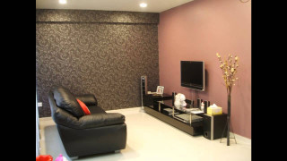 Living room black chair tv - cui bai free wallpaper