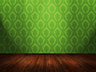 Green wall wooden floor lamp - a green wall free wallpaper