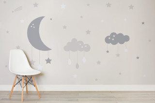 Wall moon clouds chair sticker - a moon free wallpaper for desktop
