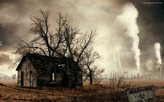 House field smoke warning sign - front of it free wallpaper