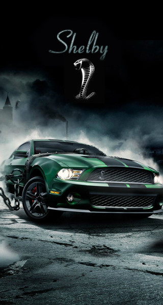 Green car black background white - the hood free wallpaper for mobile