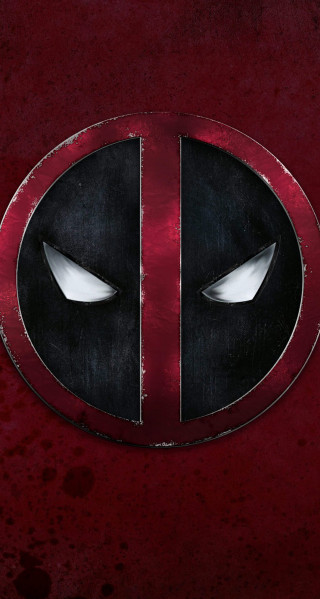 Deadpool logo red background white - a red stripe free wallpaper