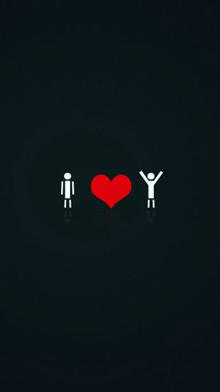 Red heart people dark hands - two person free wallpaper for mobile