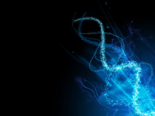 Blue glowing abstract hologram starry - biopunk free wallpaper