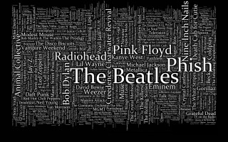 Beatles black white photo word - a word cloud free wallpaper