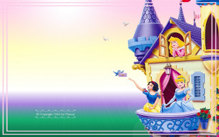 Castle princess prince bird flying - the air above free wallpaper for desktop