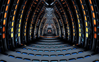 Large room long corridor lights 2 - the middle free wallpaper for desktop