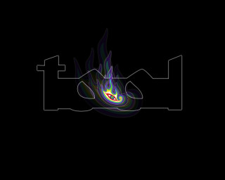 Colorful fire black background white - a blue line free wallpaper