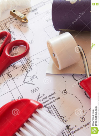 Scissors tape construction plan roller - a wireframe diagram free wallpaper for mobile