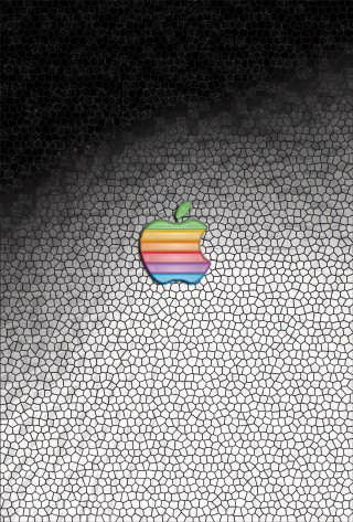 Apple logo black background white 2 - darrell riche free wallpaper for mobile