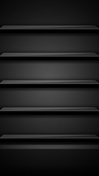 Black background three shelves abstract - abstract art free wallpaper for mobile