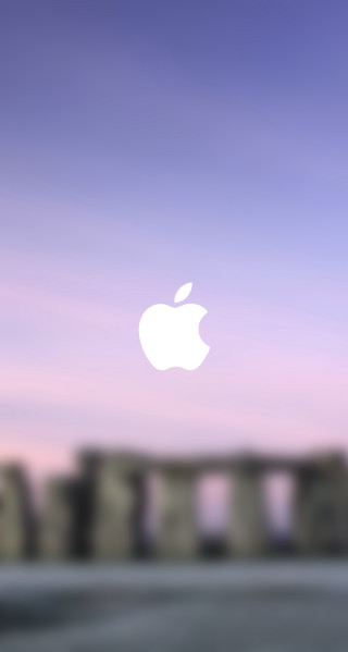 Blurry apple logo building sky - a building free wallpaper for mobile