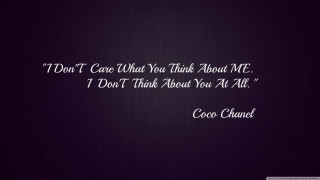 Purple background coco chanel quote - me free wallpaper