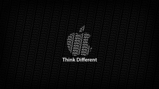 Think different black background white 2 - a white text free wallpaper
