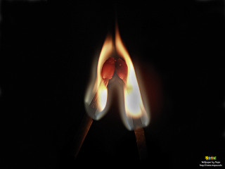 Matchstick two matches fire smoke - a matchstick free wallpaper