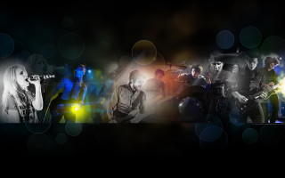 Group people dark room spotlights - dan smith free wallpaper