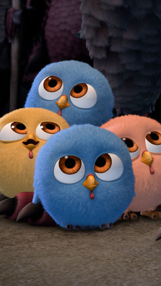 Blue yellow birds big eyes - dosso dossi free wallpaper for mobile