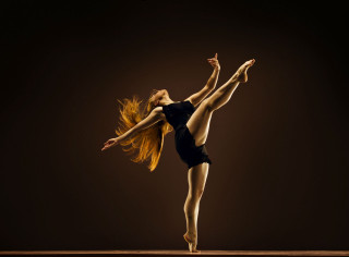 Woman black leotard dance pose 2 - elizabeth polunin free wallpaper