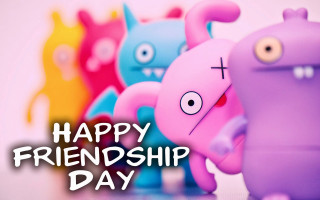Cartoon friends happy friend day - the middle of the picture free wallpaper