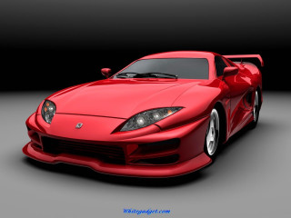 Red sports car studio black 6 - free 3d render wallpaper