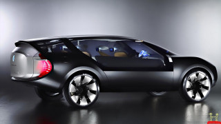 Car red light black interior - concept design free wallpaper