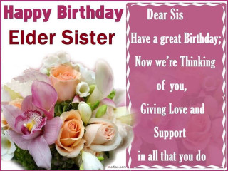 Happy birthday card sister flowers - great free wallpaper