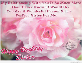 Pink rose happy birthday sister - a happy birthday message free wallpaper for desktop