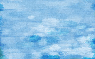 Blue sky clouds water words - impressionism free wallpaper