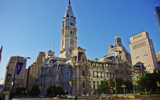 Large building clock tower city 5 - public free wallpaper