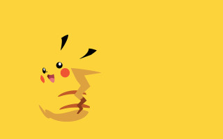 Cartoon pikachu yellow background black 2 - a cartoon pikachu free wallpaper