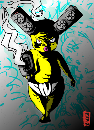 Cartoon character gun hat yellow - his body free wallpaper for mobile