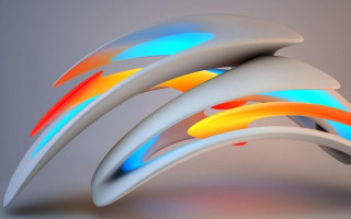 Colorful objects table gray background - kinetic free wallpaper