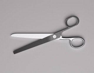 Scissors gray background shadow left - left free wallpaper
