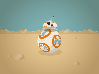 Star wars bbg robot desert - the background and a sky background free wallpaper
