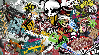 Stickers wall gray background black - sticker free wallpaper