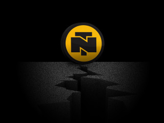 Yellow black sign black background - arrow free wallpaper