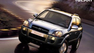 Silver suv driving road forest - a silver suv free wallpaper