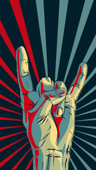 Peace sign red blue background 2 - eric peterson free wallpaper for mobile
